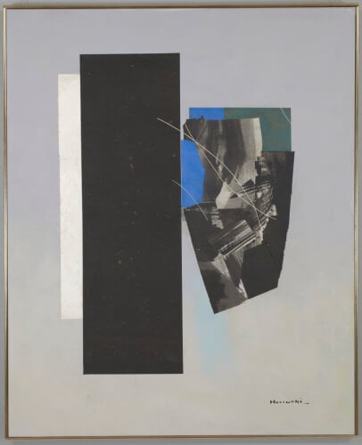 Paul Horiuchi, Perception in Time, 1980, mixed media collage, 49-1/2 x 40-1/8 inches, Portland Art Museum permanent collection